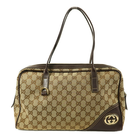 GUCCI 帆布Boston GG手挽袋