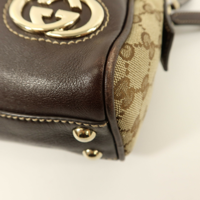 GUCCI 帆布Boston GG手挽袋-10