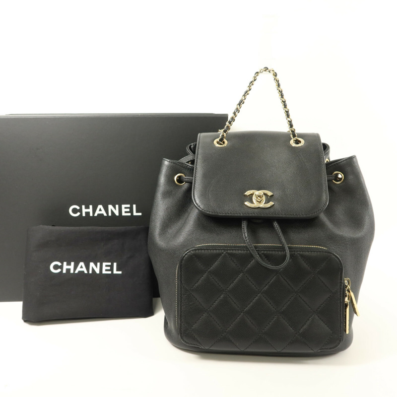 CHANEL 牛皮皮革Affinity Backpack背包-10