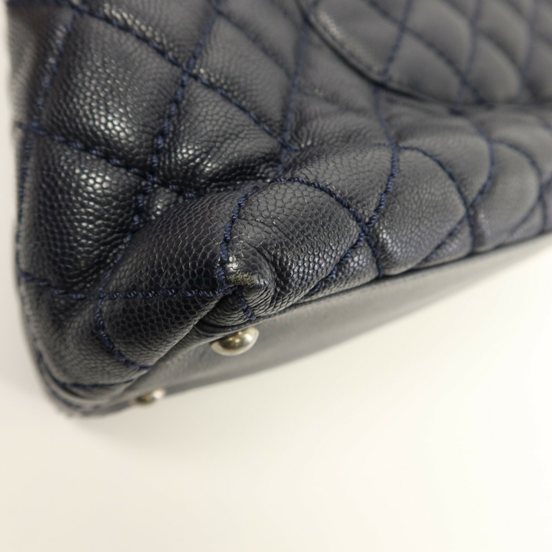 CHANEL 牛皮皮革Coco Handle Large鏈帶手挽肩背兩用袋-12