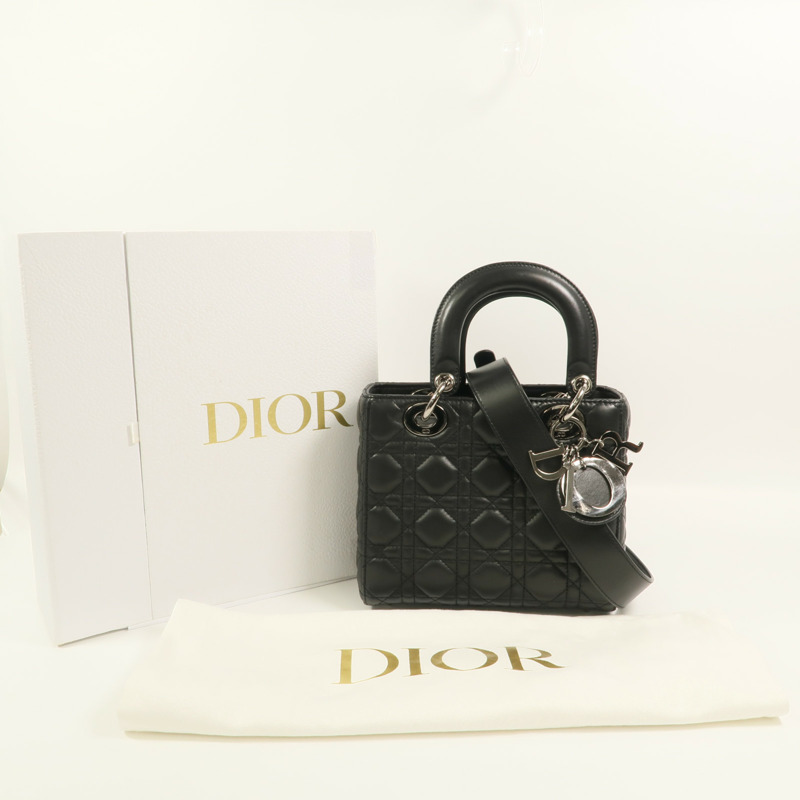 Dior 羊皮皮革Lady Dior手挽肩背兩用袋-9