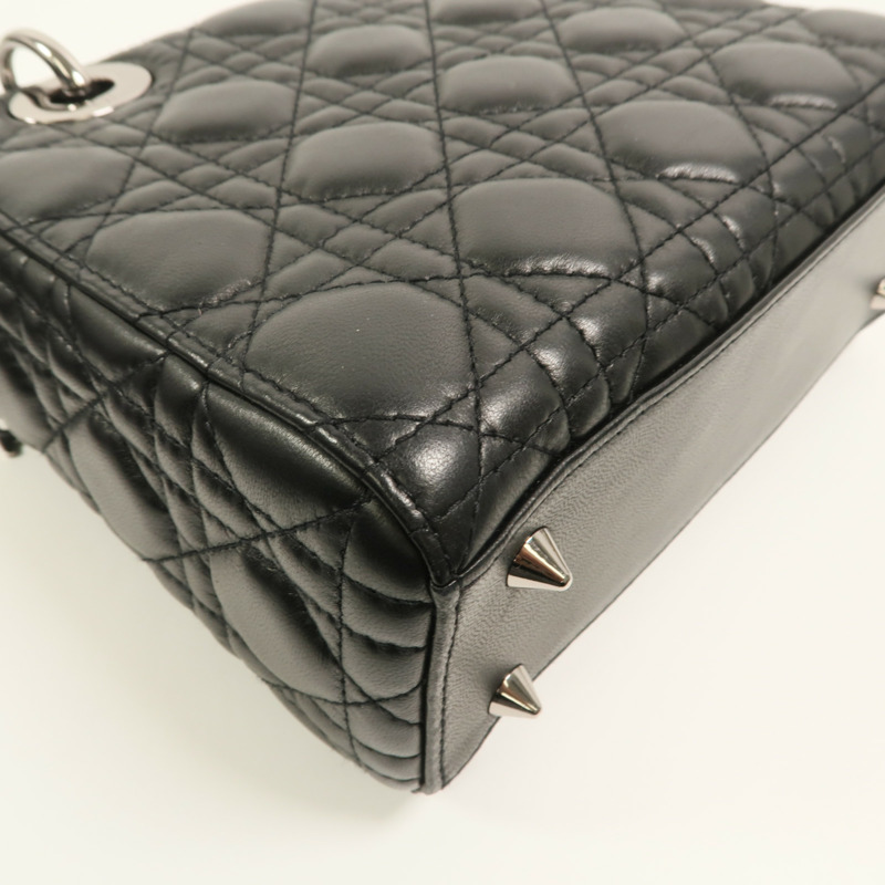 Dior 羊皮皮革Lady Dior手挽肩背兩用袋-14