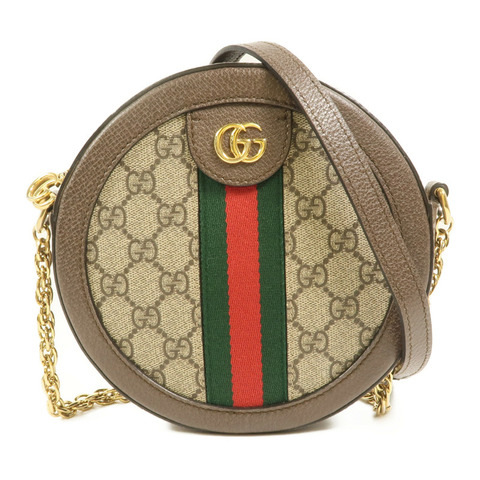GUCCI 塗層帆布Ophidia鏈帶肩背袋
