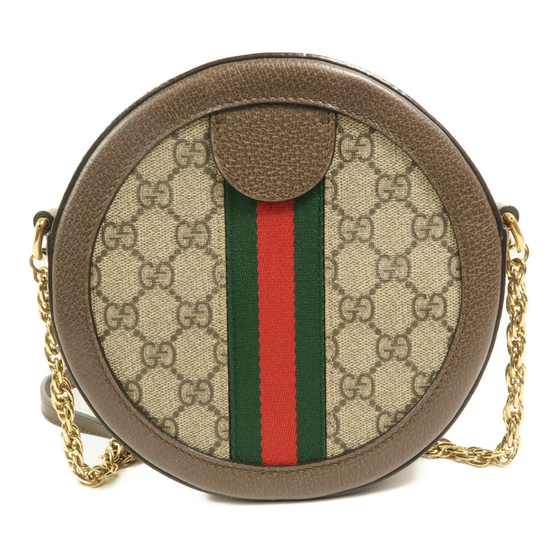 GUCCI 塗層帆布Ophidia鏈帶肩背袋-1