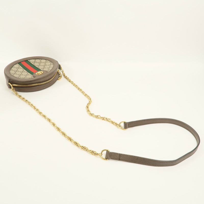 GUCCI 塗層帆布Ophidia鏈帶肩背袋-8
