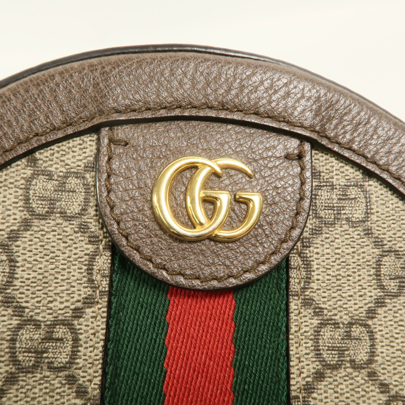 GUCCI 塗層帆布Ophidia鏈帶肩背袋-9