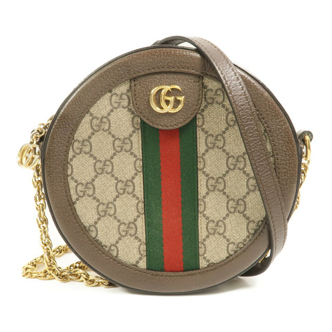GUCCI 塗層帆布Ophidia鏈帶肩背袋