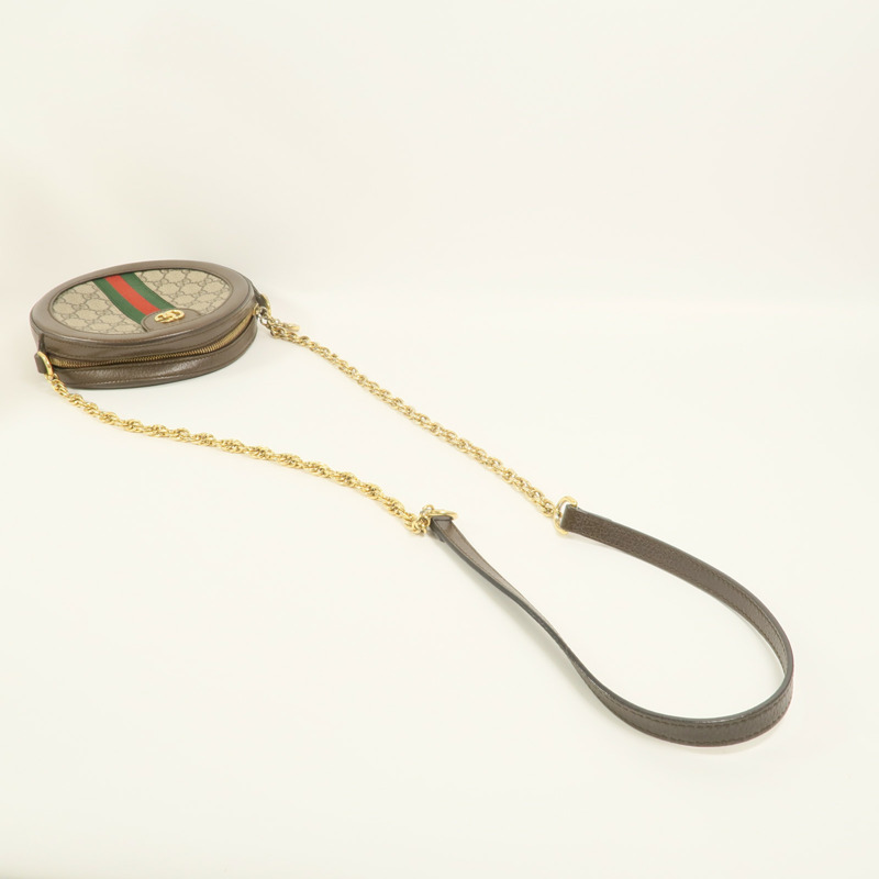 GUCCI 塗層帆布Ophidia鏈帶肩背袋-7