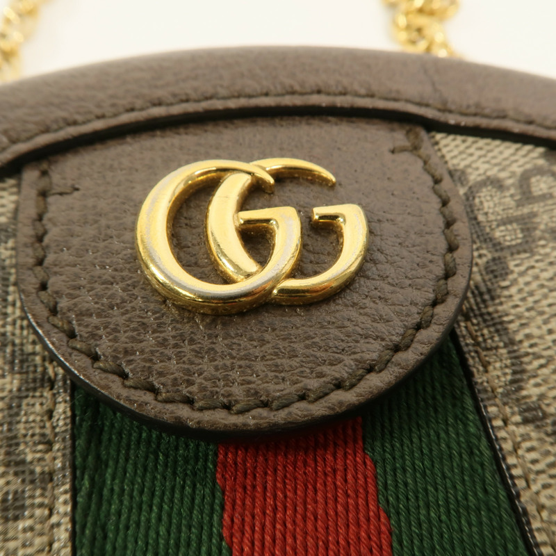 GUCCI 塗層帆布Ophidia鏈帶肩背袋-8