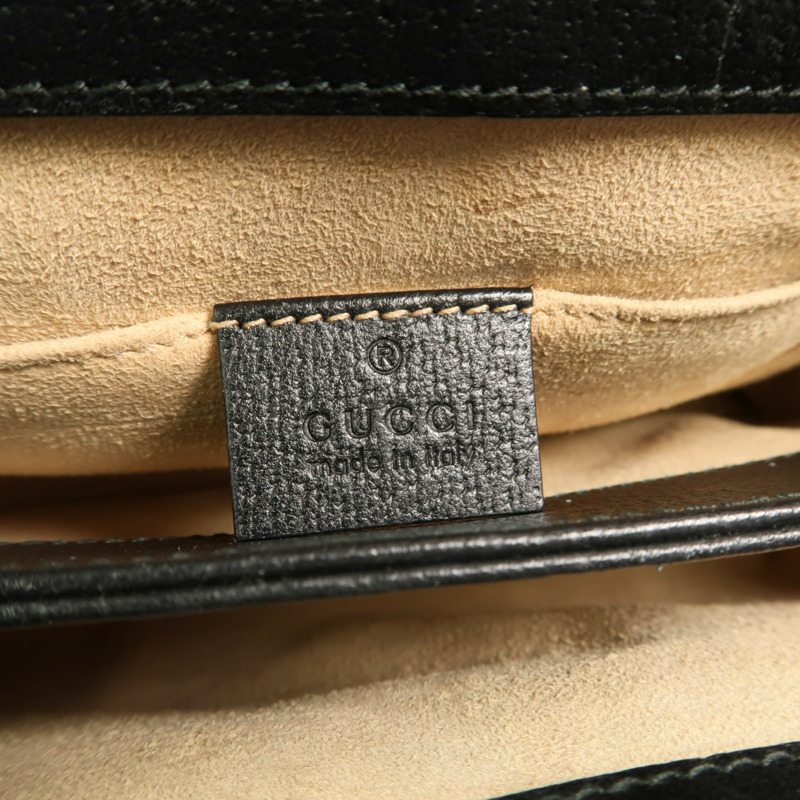 GUCCI 牛皮皮革Ophidia GG鏈帶肩背袋-5