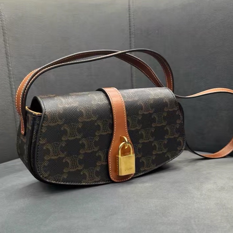 CELINE賽琳Tabou系列凱旋門老花鎖頭腋下包法棍包🥖🥖-11