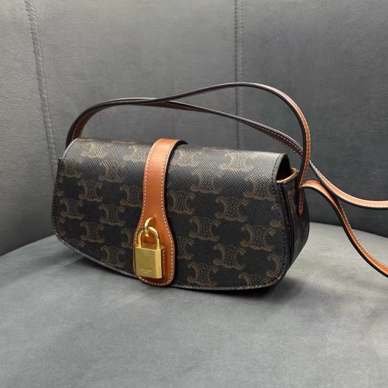 CELINE賽琳Tabou系列凱旋門老花鎖頭腋下包法棍包🥖🥖-12