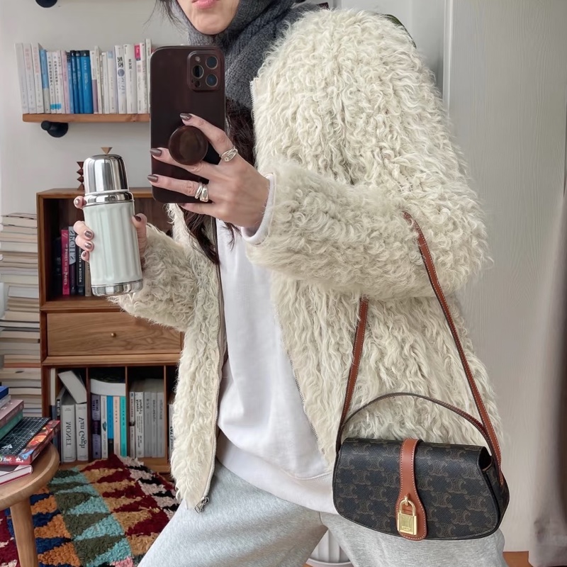 CELINE賽琳Tabou系列凱旋門老花鎖頭腋下包法棍包🥖🥖-15