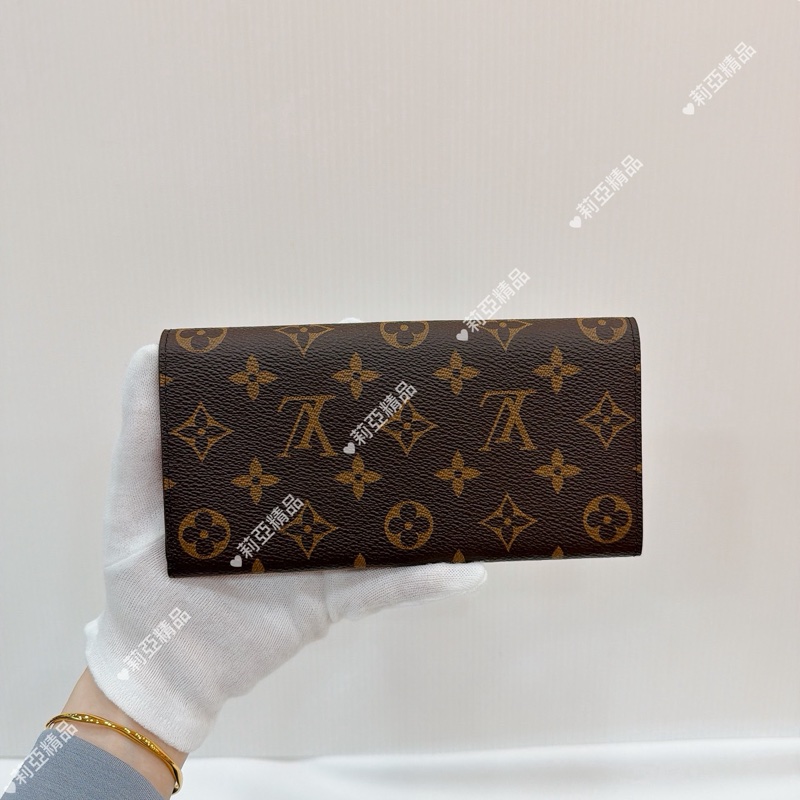 莉亞精品♡ LV M61289 晶片款老花長夾 二手-2