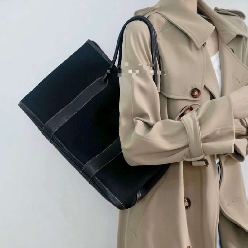 Hermes Garden Party PM黑色帆布-1