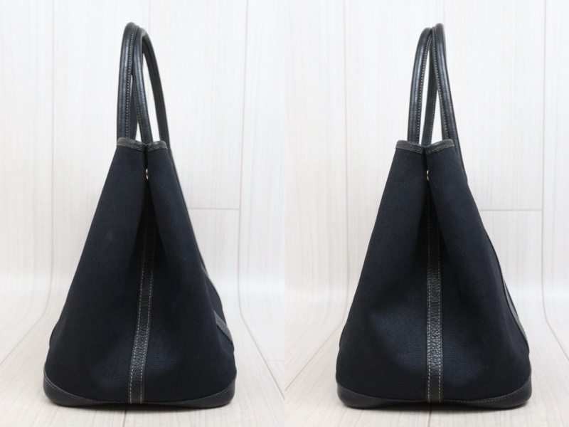 Hermes Garden Party PM黑色帆布-6