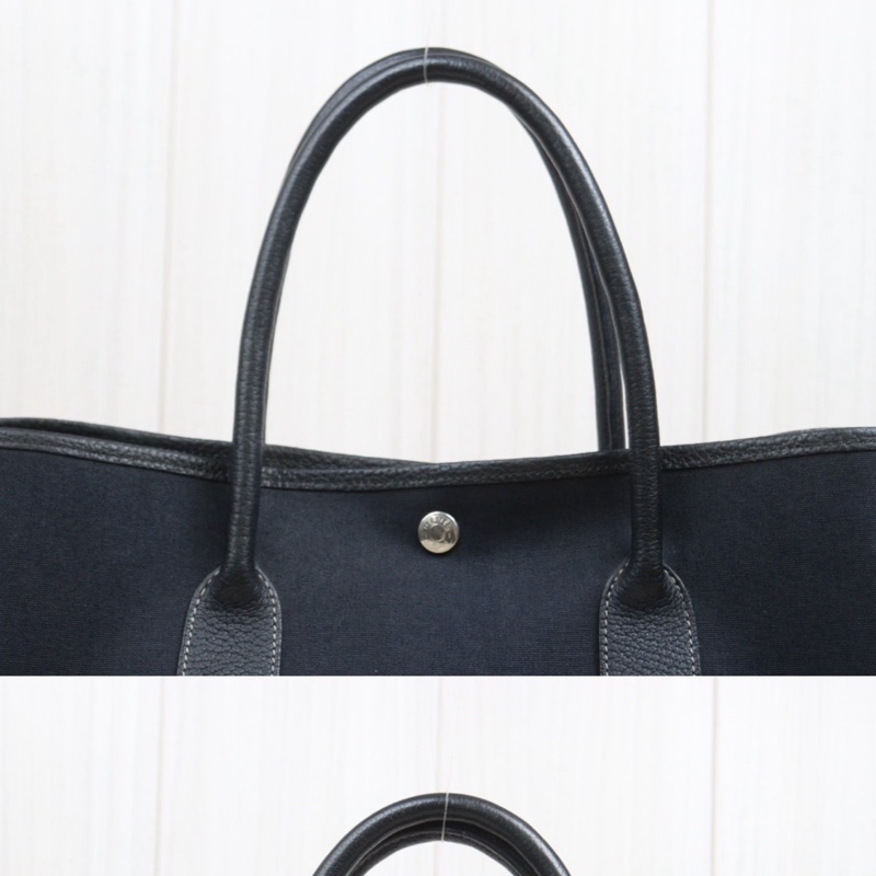 Hermes Garden Party PM黑色帆布-7