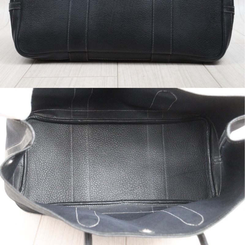 Hermes Garden Party PM黑色帆布-16