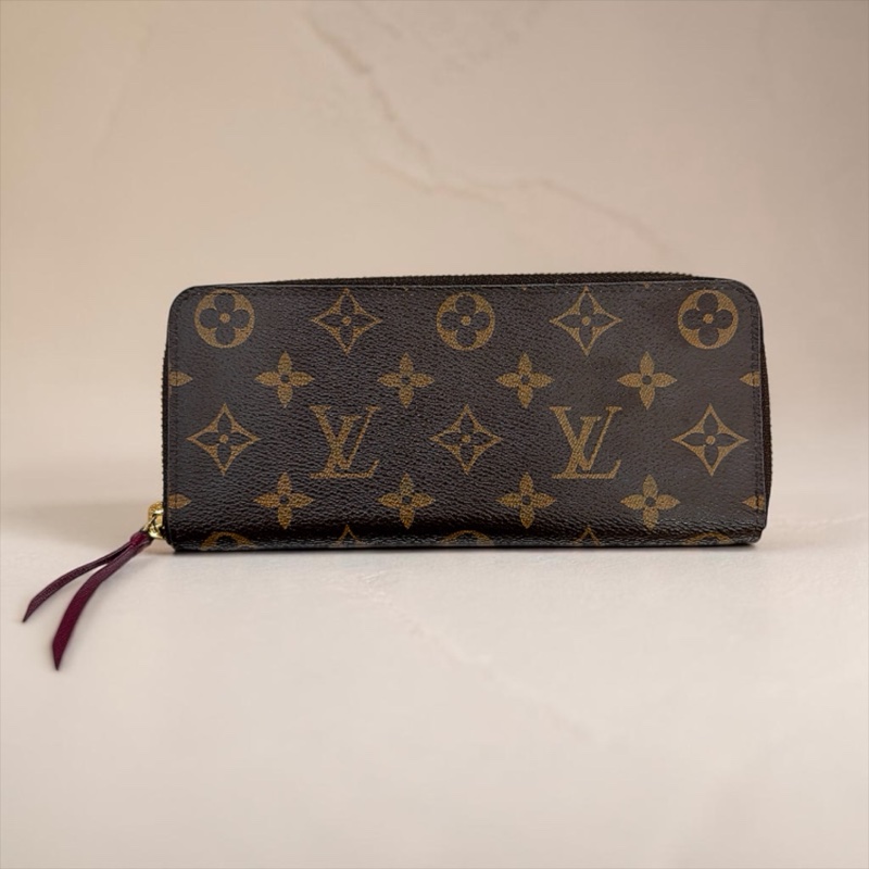 莉亞精品♡Lv老花皮夾內桃色-0