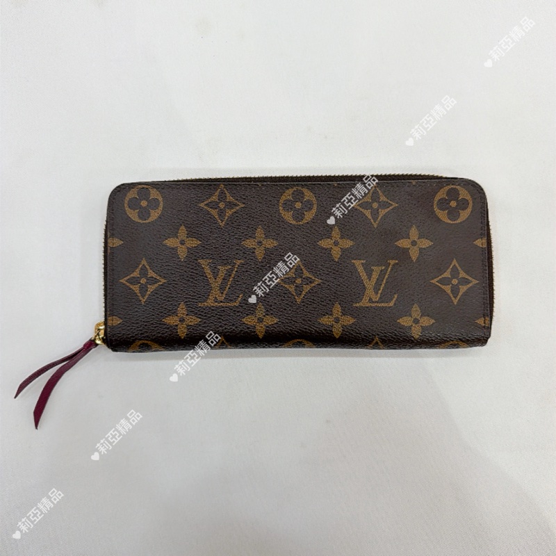 莉亞精品♡Lv老花皮夾內桃色-1