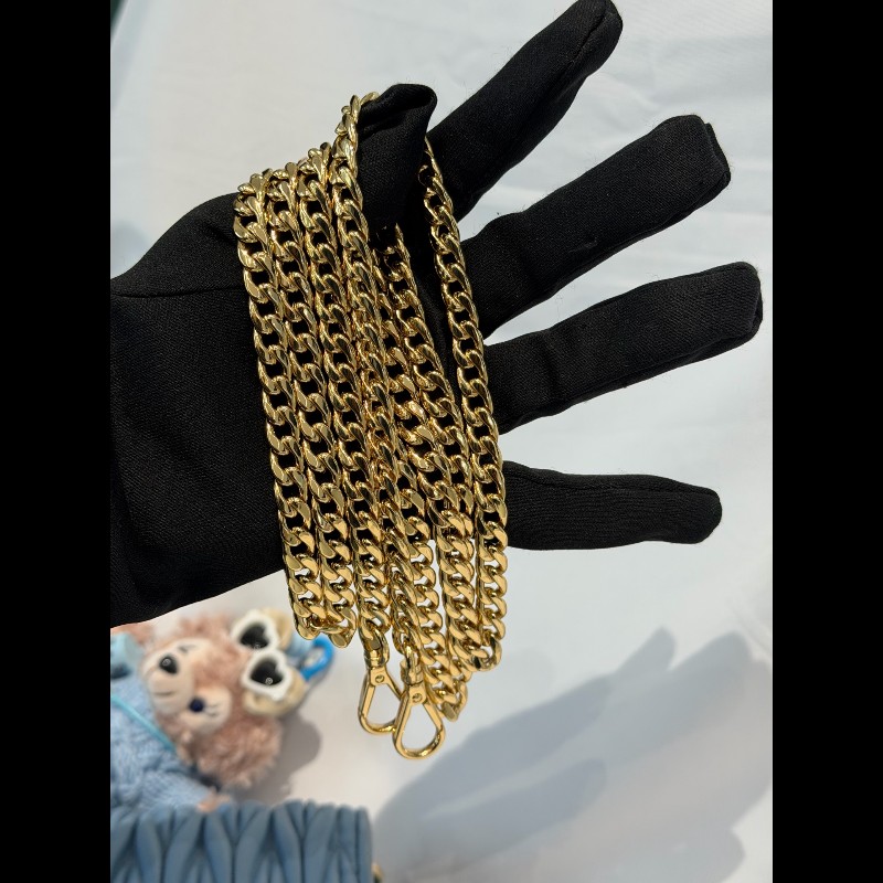 MIUMIU 藍色褶皺斜背包-13