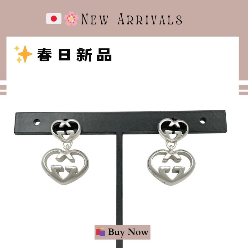 🛍️🎁 26 🔥 4月新品【預訂】 💘 GUCCI 925純銀愛心耳環🔥 香奈兒熱賣款 香奈兒經典款頸鏈 CHANEL NECKLACE-0
