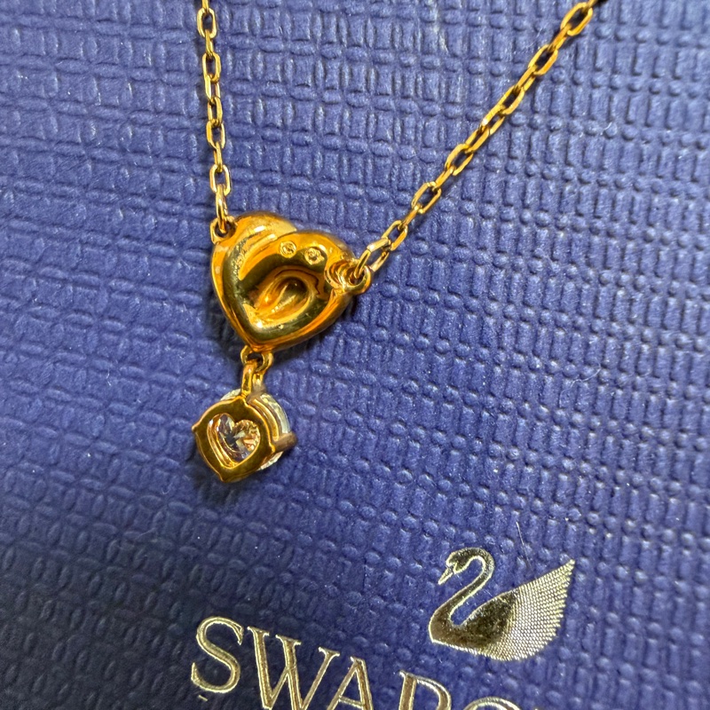 SWAROVSKI Lifelong Heart璀燦垂墜水晶愛心玫瑰金項鍊-2