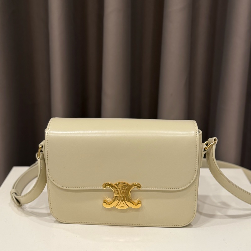 Celine 亮面牛皮革CLASSIQUE TRIOMPHE側背包-0