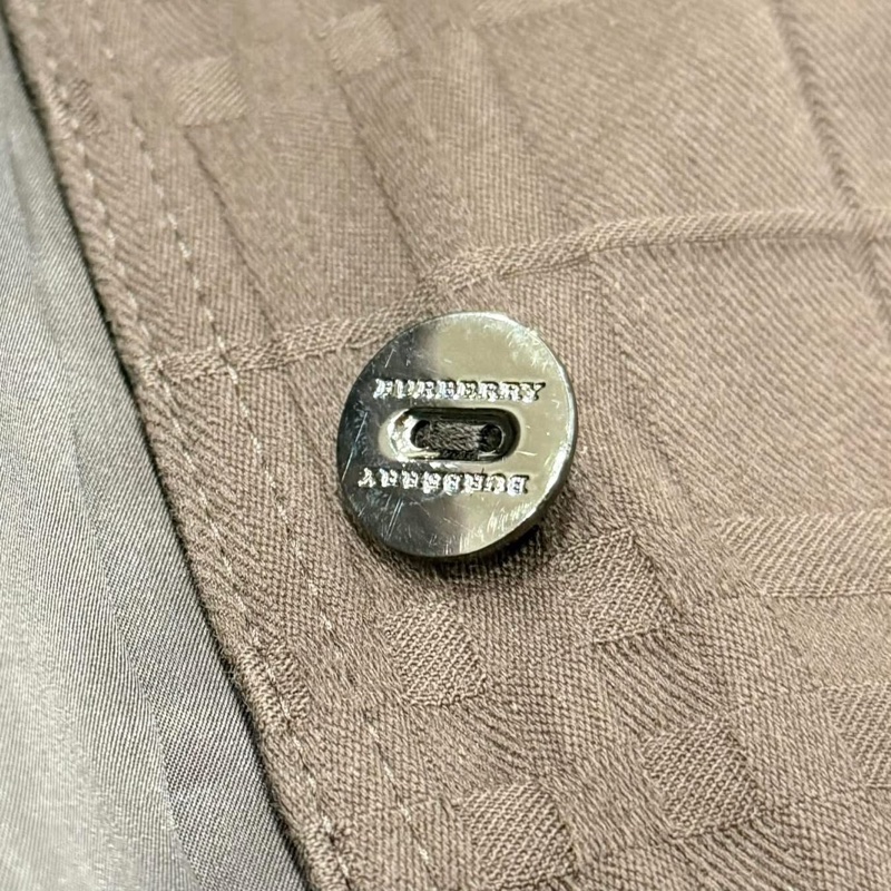 BURBERRY 倫敦 彈性格紋挺版外套 深咖啡-3