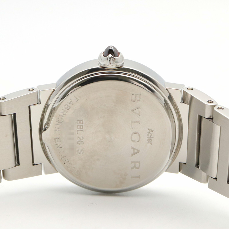 寶格麗 (BVLGARI) 12鑽女錶，不鏽鋼錶殼，紫色錶盤，型號BBL26S-4