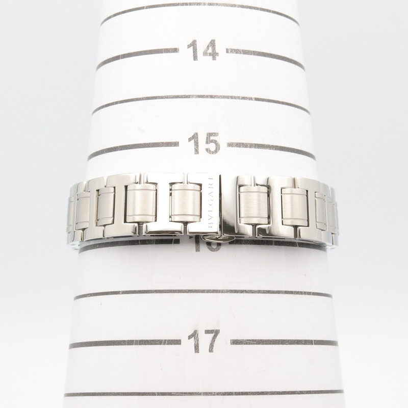 寶格麗 (BVLGARI) 12鑽女錶，不鏽鋼錶殼，紫色錶盤，型號BBL26S-6