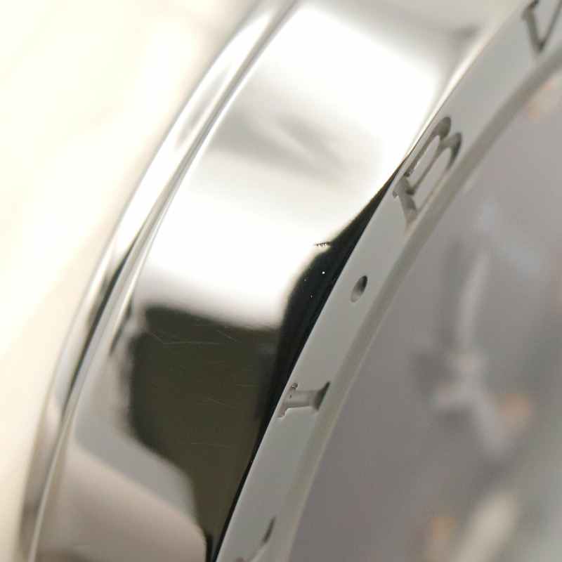 寶格麗 (BVLGARI) 12鑽女錶，不鏽鋼錶殼，紫色錶盤，型號BBL26S-8