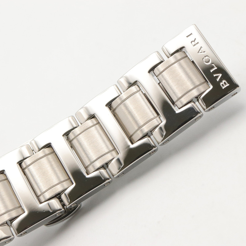 寶格麗 (BVLGARI) 12鑽女錶，不鏽鋼錶殼，紫色錶盤，型號BBL26S-9