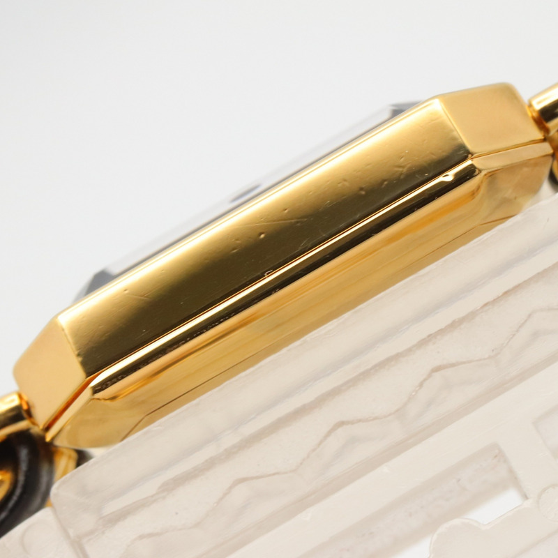 香奈兒 (Chanel) CHANEL Première L 女士腕錶，鍍金 (GP)，皮革錶帶，黑色，H0001-9