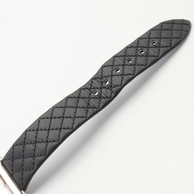 香奈兒男友腕錶，不鏽鋼錶殼，皮革錶帶，女士，白色 (H6954)-12