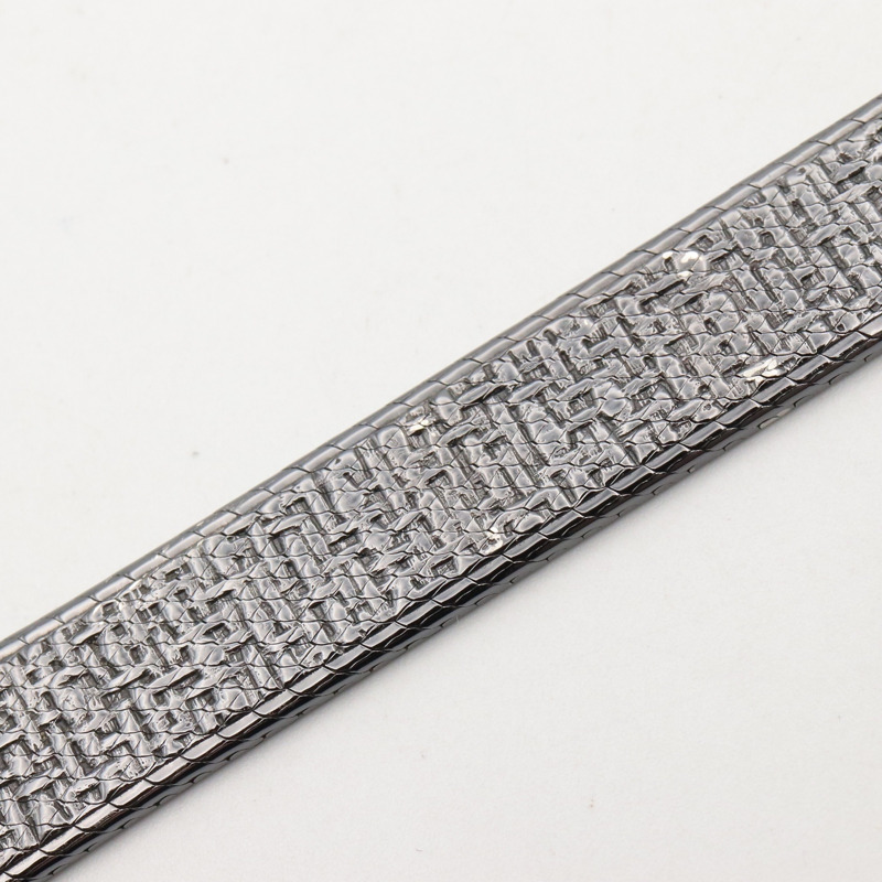 香奈兒男友風斜紋軟呢腕錶，不鏽鋼材質，女款，黑色，H5317-17