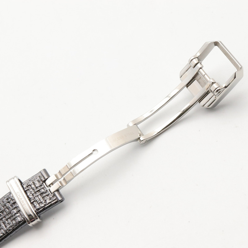 香奈兒男友風斜紋軟呢腕錶，不鏽鋼材質，女款，黑色，H5317-18