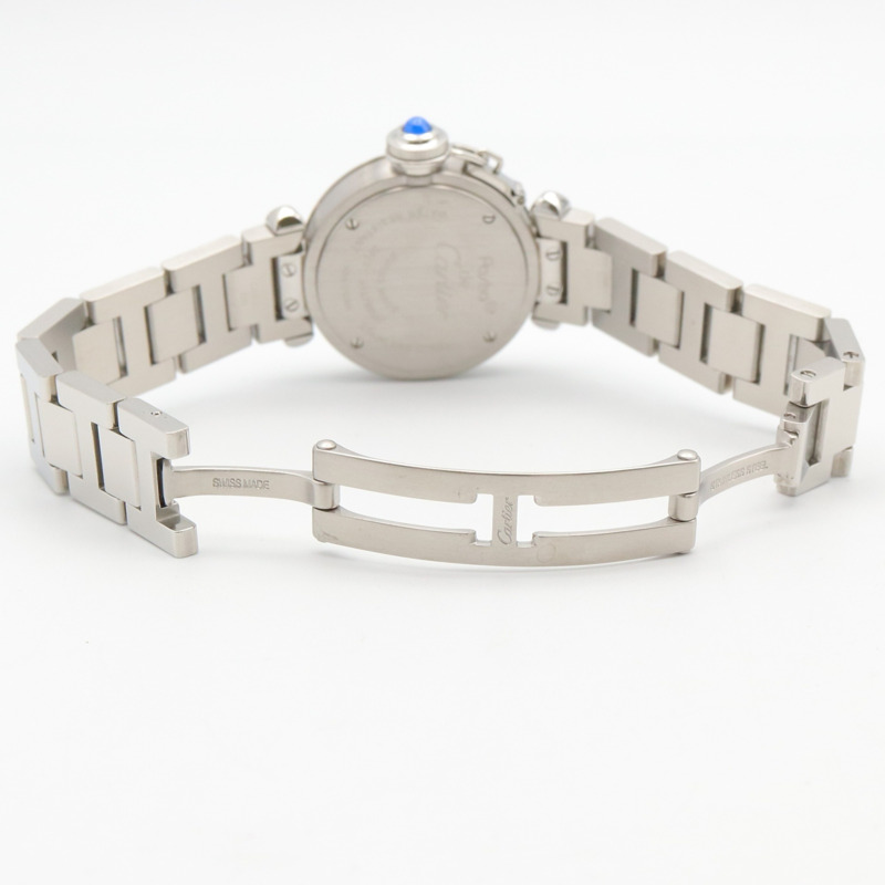 卡地亞 Miss Pasha 女士腕錶，不鏽鋼材質，銀色，型號 W3140007-3