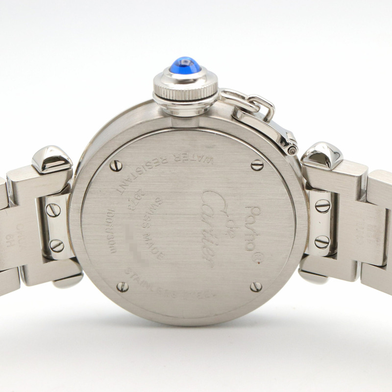 卡地亞 Miss Pasha 女士腕錶，不鏽鋼材質，銀色，型號 W3140007-4