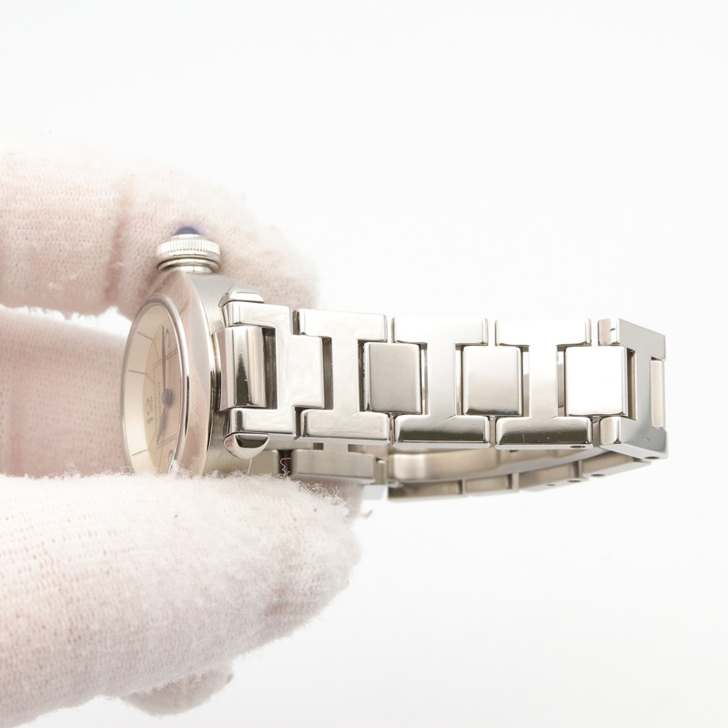 卡地亞 Miss Pasha 女士腕錶，不鏽鋼材質，銀色，型號 W3140007-8