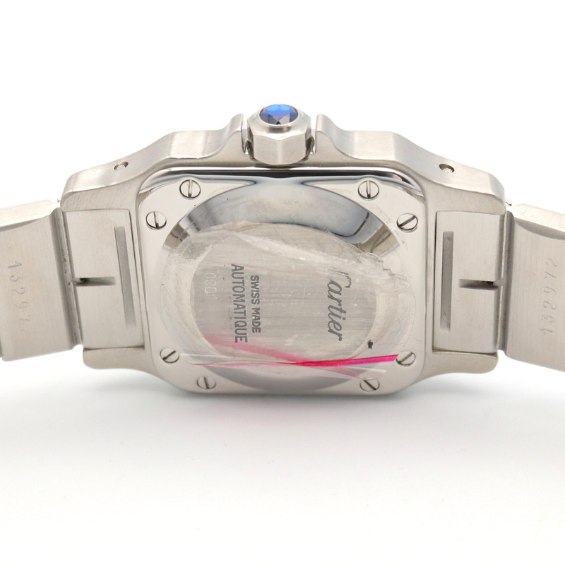 卡地亞 Santos Galbee SM 女士腕錶，不鏽鋼材質，白色 (0901)-4