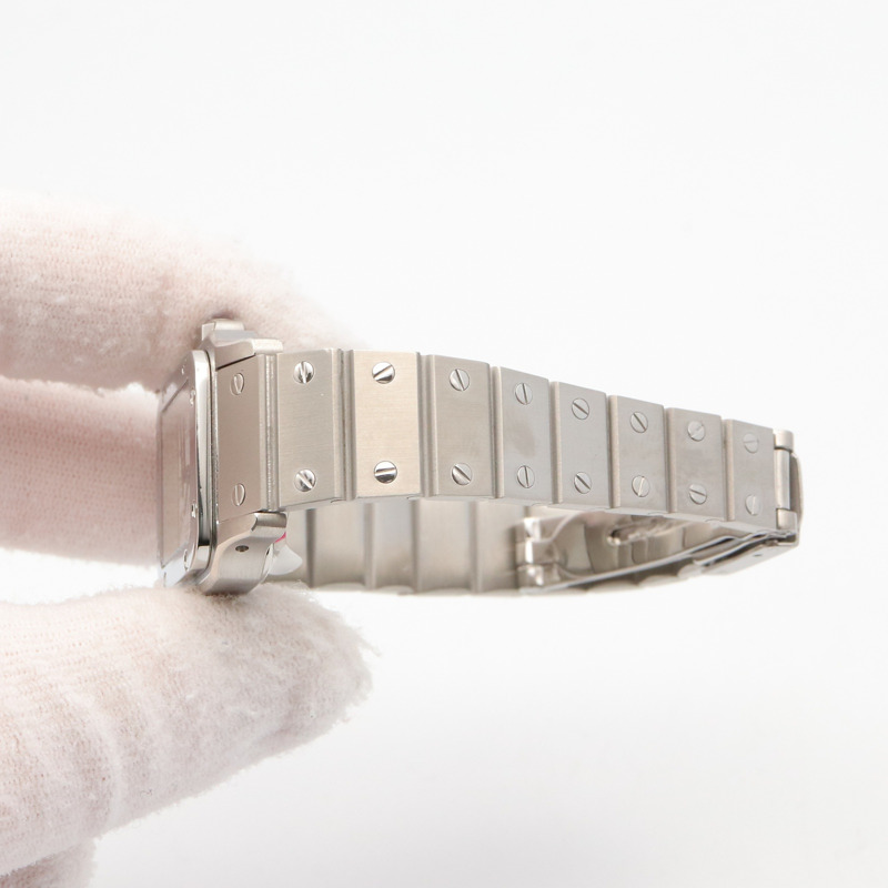 卡地亞 Santos Galbee SM 女士腕錶，不鏽鋼材質，白色 (0901)-7