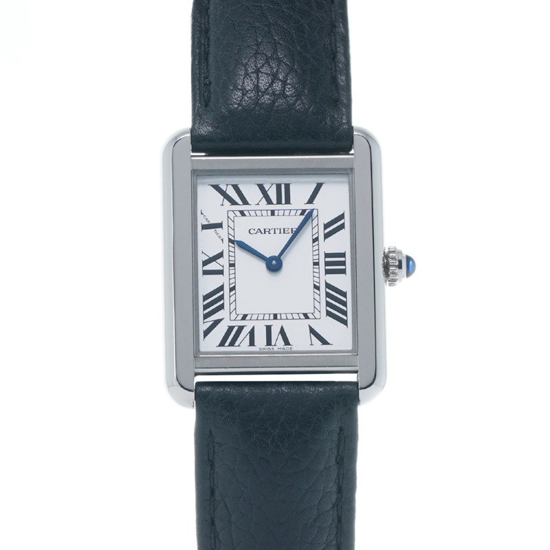 卡地亞 Tank Solo SM WSTA0030 銀色女款石英腕錶（二手）- Ginzo-1