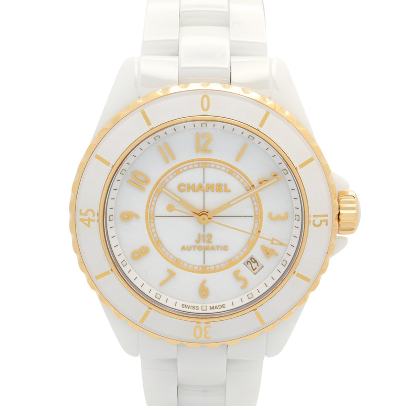 香奈兒 J12 Caliber 12.1 腕錶，18K（黃金），陶瓷，男士，白色，H9540-0