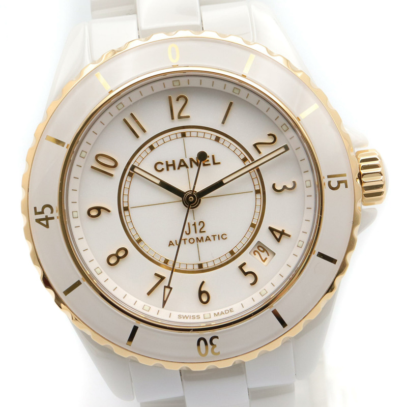 香奈兒 J12 Caliber 12.1 腕錶，18K（黃金），陶瓷，男士，白色，H9540-2