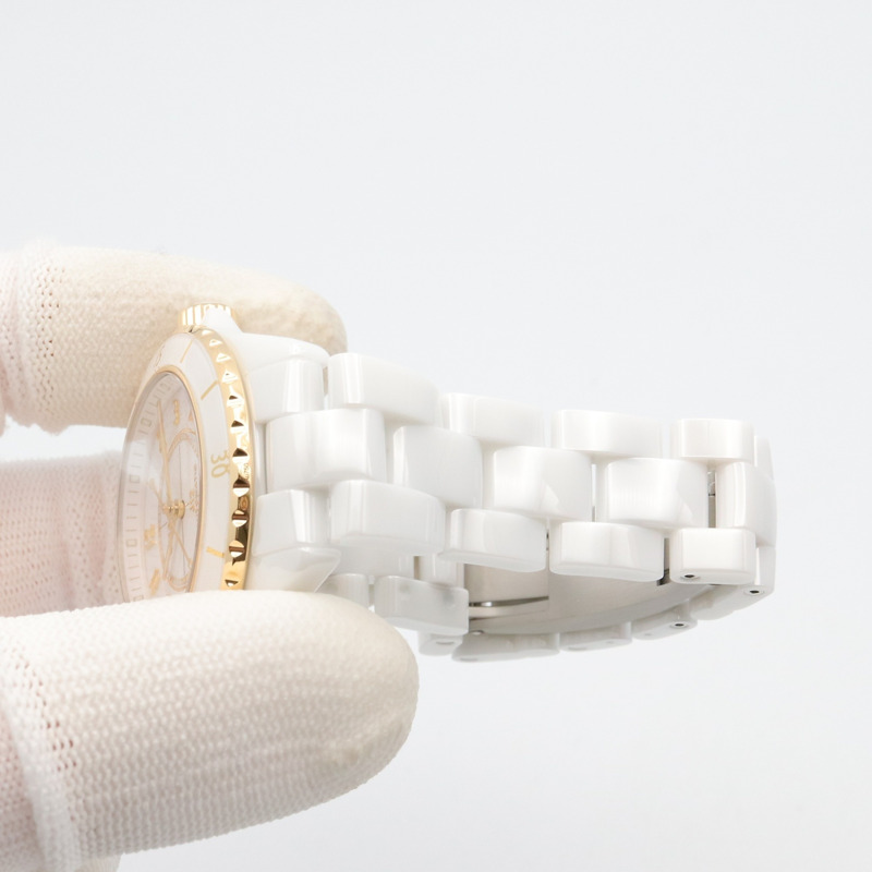 香奈兒 J12 Caliber 12.1 腕錶，18K（黃金），陶瓷，男士，白色，H9540-7