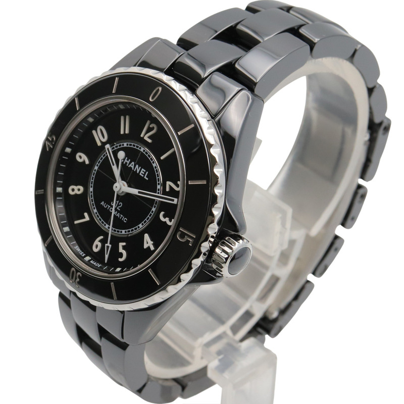 香奈兒 J12 Caliber 12.2 陶瓷女士腕錶，黑色，H5696-1