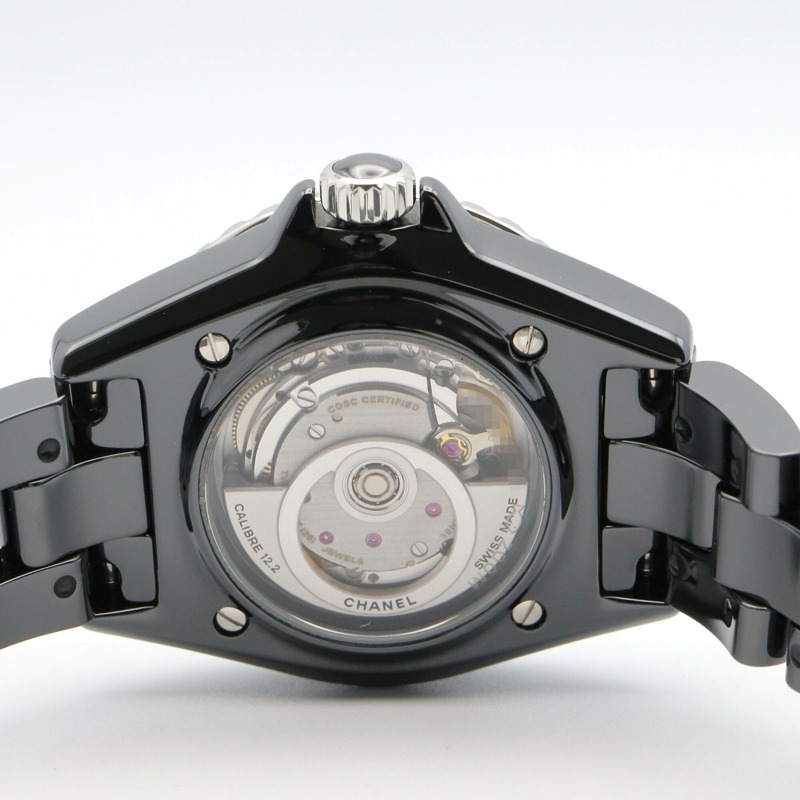 香奈兒 J12 Caliber 12.2 陶瓷女士腕錶，黑色，H5696-4