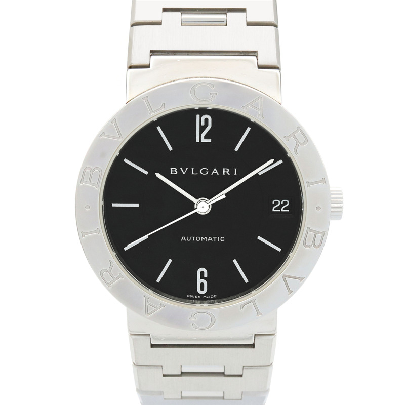 寶格麗 (Bulgari) BVLGARI 男士黑色不鏽鋼腕錶 BB33SS-0