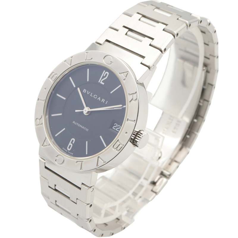 寶格麗 (Bulgari) BVLGARI 男士黑色不鏽鋼腕錶 BB33SS-1